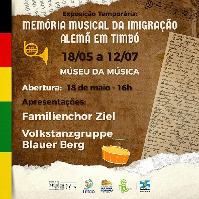 Museu da Música de Timbó Lança Exposição Temporária sobre Imigração Alemã e a Memória Musical da Região