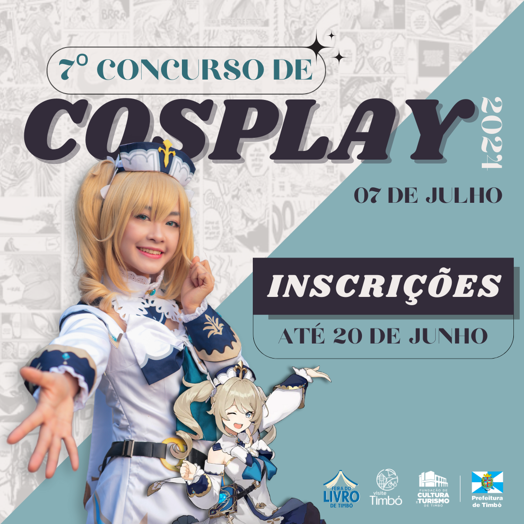 Inscrições abertas para o Concurso de Cosplay na Feira do Livro de Timbó